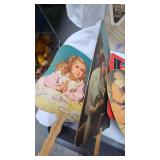 Lot of Vintage Advertising Fans and Pictures