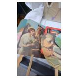 Lot of Vintage Advertising Fans and Pictures