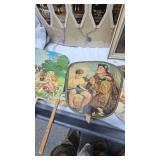 Lot of Vintage Advertising Fans and Pictures