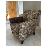 Leaf Pattern Armchair & Ottoman