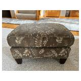 Leaf Pattern Armchair & Ottoman
