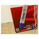 Blue Sharpie Chisel Markers
