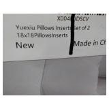 Yuexiu 2 pack 18 x 18" Pillow Inser...