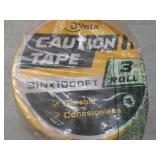 3 pack Caution 3" x 1000 ft Rolls T...