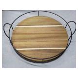 Round Wire and wood Crofton Table D...