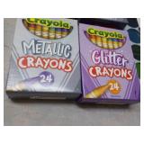 Watercolors and Crayola Crayons...