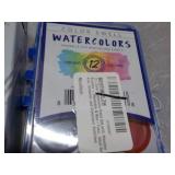 Watercolors and Crayola Crayons...