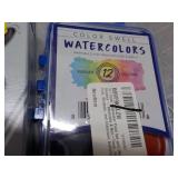Watercolors and Crayola Crayons...