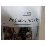 Threshold Washable Blue 4 ft x 5.5 ...