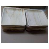 54 Palm Leaf Square Plates...