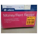 5 pack Money/Rent Receipt Sets...