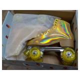 Vivid size 10 Gold roller Skates...