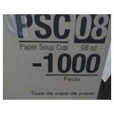 Case of 1000 Paper 8 oz Soup Cups...