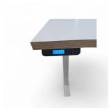 Knoll L Shaped Power Sit Stand Adjustable Height Desk Right Hand Return Retails for $2999 measures 48" x 58" and adjusts between 25" to 41" tall