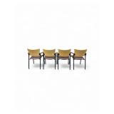 Set of Four Burgundy Stackers