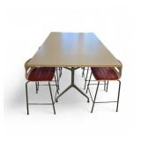 Herman Miller Eames Hightop Table with 7 Allermuir Casper bar stools Retails new for $6700