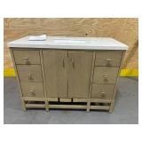 details by Becki Owens Margaret 48" Vanity, Quartz Top and Backsplash- (Please read description)