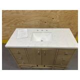 details by Becki Owens Margaret 48" Vanity, Quartz Top and Backsplash- (Please read description)