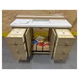 details by Becki Owens Margaret 48" Vanity, Quartz Top and Backsplash- (Please read description)