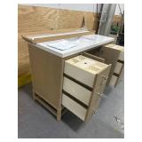 details by Becki Owens Margaret 48" Vanity, Quartz Top and Backsplash- (Please read description)