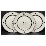 Swid Powell "Tuxedo" Luncheon Plates Black/White - Rare - Lot of 3
