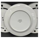 Swid Powell "Tuxedo" Luncheon Plates Black/White - Rare - Lot of 3