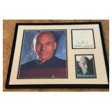 Patrick Stewart Autograph Custom Framed and Matted 11x14" Piece
