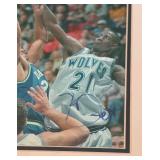 Kevin Garnett Autograph Custom Framed and Matted 11x14" Piece