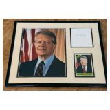 Jimmy Carter Autograph Custom Framed and Matted 11x14" Piece
