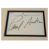 Paul Anka Autograph Custom Framed and Matted 11x14" Piece