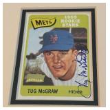 Tug McGraw Autograph Custom Framed and Matted 11x14" Piece