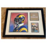 Eric Dickerson Autograph Custom Framed and Matted 11x14" Piece