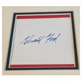 Gerald Ford Autograph Custom Framed and Matted 11x14" Piece