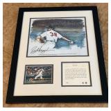 Rick Aguilera Autograph Custom Framed and Matted 11x14" Piece