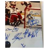 1980 Olympic Hockey Team Autographed 16x20" Photo w/ Steiner COA - Miracle on Ice! - Herb Brooks + All 20 Players: Mark Pavelich, Bob Suter,  Neal Broten, Jim Craig, Mike Eruzione, Mark Wells, John Ha