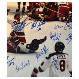 1980 Olympic Hockey Team Autographed 16x20" Photo w/ Steiner COA - Miracle on Ice! - Herb Brooks + All 20 Players: Mark Pavelich, Bob Suter,  Neal Broten, Jim Craig, Mike Eruzione, Mark Wells, John Ha