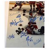 1980 Olympic Hockey Team Autographed 16x20" Photo w/ Steiner COA - Miracle on Ice! - Herb Brooks + All 20 Players: Mark Pavelich, Bob Suter,  Neal Broten, Jim Craig, Mike Eruzione, Mark Wells, John Ha