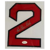 Carlton Fisk Autographed Jersey w/ JSA COA - Custom Framed and Matted 43.5"x35.5" Boston Red Sox Baseball