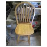 Wood swivel chair...
