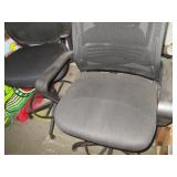 3 Stationary swivel mesh back chair...