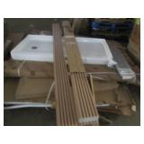 Pallet of shower bases, walls and m...