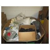 Pallet of assorted clothes and bedd...