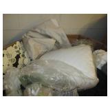 Pallet of assorted clothes and bedd...