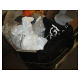 Pallet of assorted clothes and bedd...