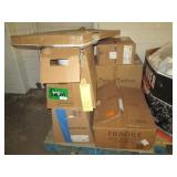 Pallet of new sinks and toilets...