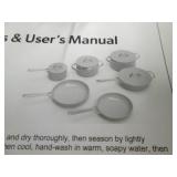 New 11 piece non stick cookware set...