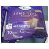 2 10 Packs Tena S/M overnight under...