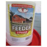 2 count 3Lb hanging poultry feeder...