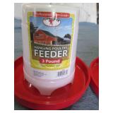 2 count 3Lb hanging poultry feeder...