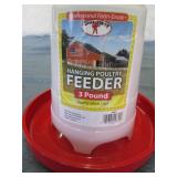 2 count 3Lb hanging poultry feeder...